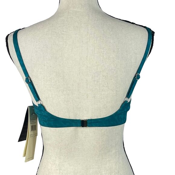 Profile by Gottex SZ 34 D Swim Bikini Top Lightly Padded Underwire Leopard Print - Picture 3 of 12